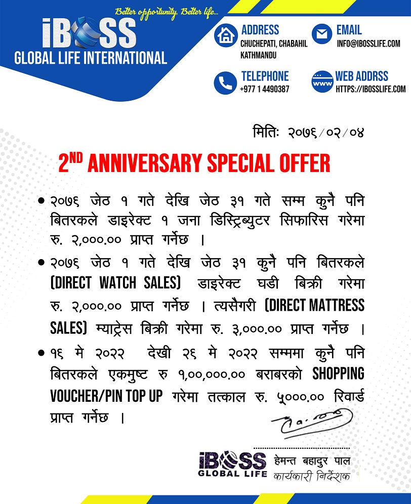 2ND ANNIVERSARY SPECIAL OFFER